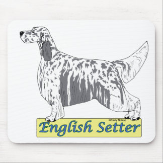 English Setter -blue belton Mouse Mat