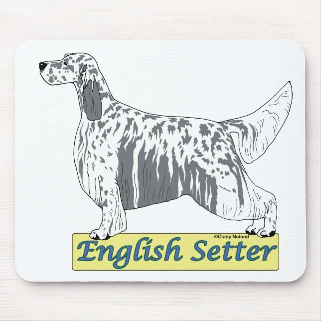 English Setter -blue belton Mouse Mat (Front)