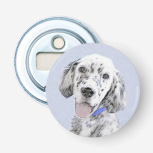 English Setter Blue Belton Painting Dog Art Bottle Opener
