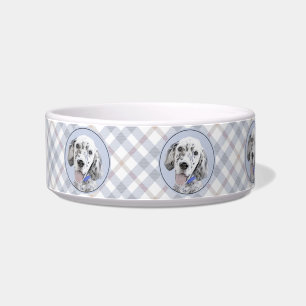 English Setter Blue Belton Painting Dog Art Bowl