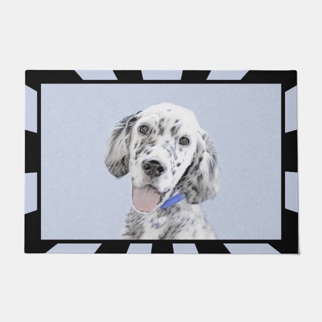 English Setter Blue Belton Painting Dog Art Doormat (Front)