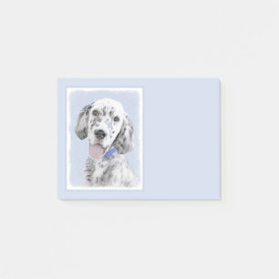 English Setter Blue Belton Painting Dog Art Post-it Notes