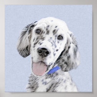 English Setter Blue Belton Painting Dog Art