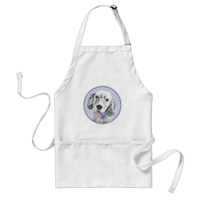 English Setter Blue Belton Painting Dog Art Standard Apron (Front)