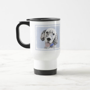 English Setter Blue Belton Painting Dog Art Travel Mug