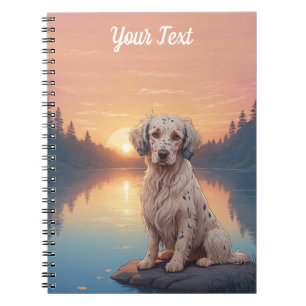 English Setter by Lake Notebook
