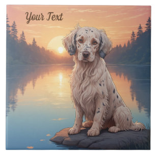 English Setter by Lake Tile