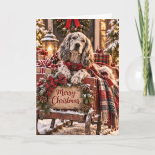 English Setter Christmas Card