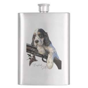 English Setter, cute puppy  Coffee Mug Flask