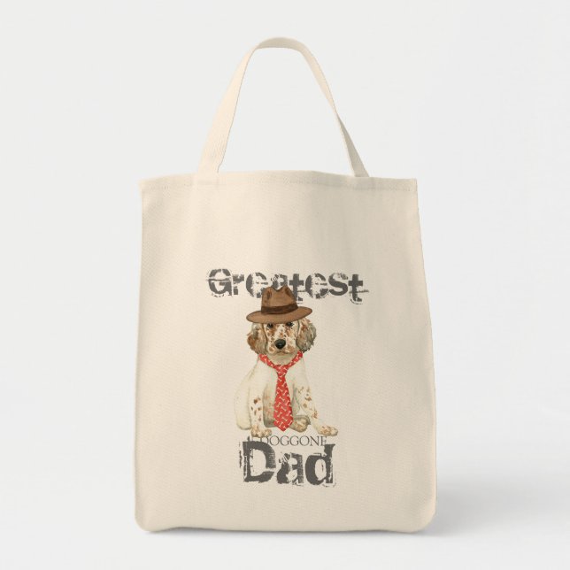 English Setter Dad Tote Bag (Front)