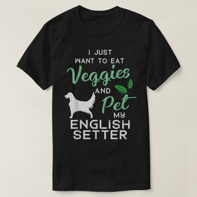 English Setter Dog Cigar lover owner Xmas Birthday T-Shirt (Design Front)