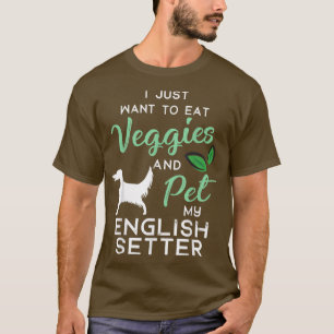 English Setter Dog Cigar lover owner Xmas Birthday T-Shirt