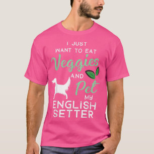 English Setter Dog Cigar lover owner Xmas Birthday T-Shirt