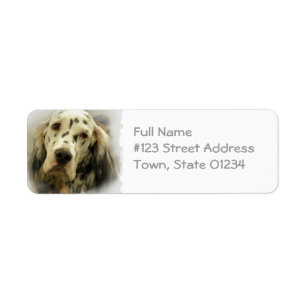 English Setter Dog Return Address Label