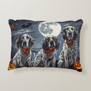 English Setter Halloween Spooky Decorative Cushion