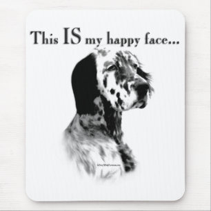 English Setter Happy Face Mouse Mat