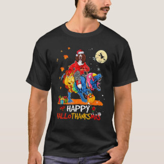 English Setter Happy Hallothanksmas Halloween Than T-Shirt