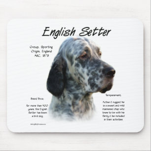 English Setter History Design Mouse Mat