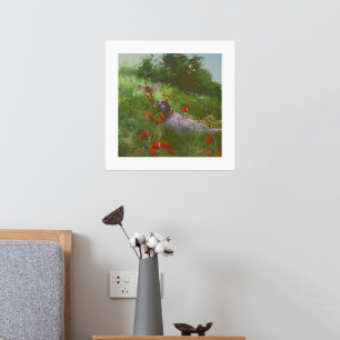 English Setter , Hunting pheasant, Art Foil Prints