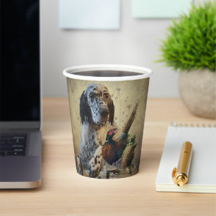 English Setter, Hunting Season Paper Cups