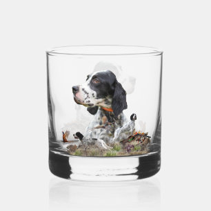 English Setter , Hunting Whiskey Glass