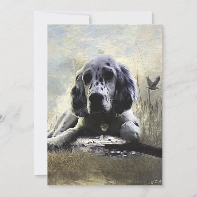English Setter  Invitation (Front)