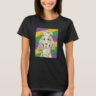 English Setter Jester Mardi Gras Dog Mom or Dad T-Shirt