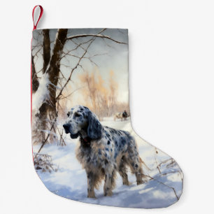 English Setter Let It Snow Christmas Small Christmas Stocking