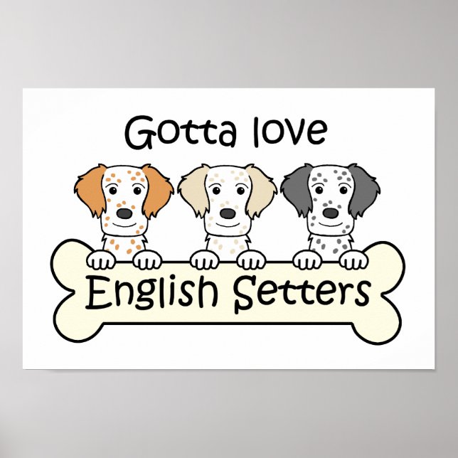 English Setter Lover Poster (Front)