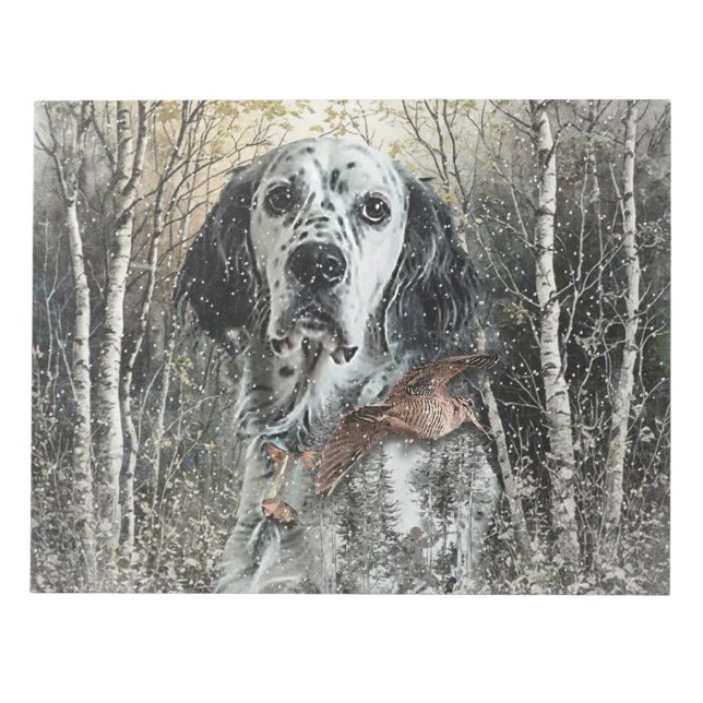 English Setter  Notepad (Front)