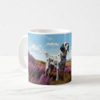 English Setter on the moor