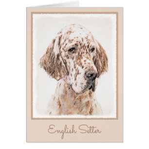 English Setter Orange Belton Painting Dog Art