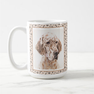 English Setter Orange Belton Painting Dog Art Coffee Mug