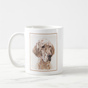 English Setter Orange Belton Painting Dog Art Coffee Mug
