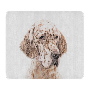 English Setter Orange Belton Painting Dog Art Cutting Board