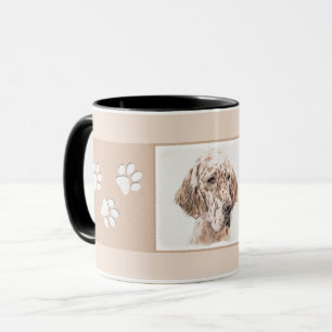 English Setter Orange Belton Painting Dog Art Mug
