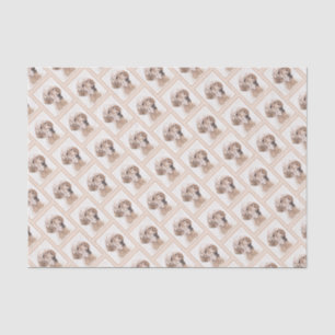 English Setter Orange Belton Painting Dog Art Tissue Paper