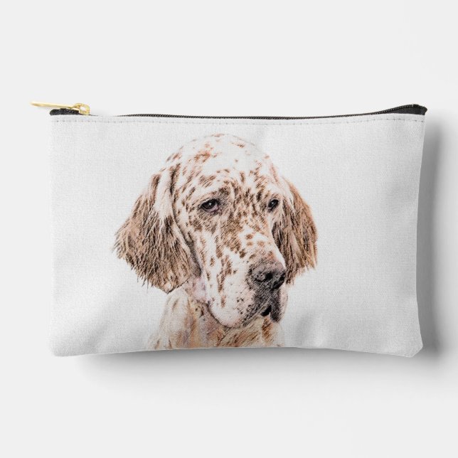 English Setter Orange Belton Painting Pet Dog Art Accessory Pouch (Front)