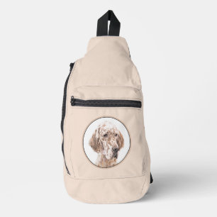 English Setter Orange Belton Painting Pet Dog Art Sling Bag