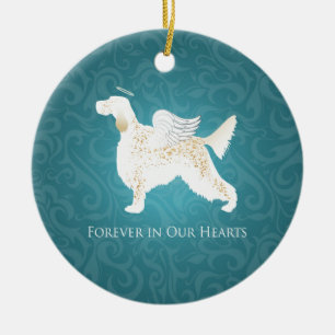 English Setter Pet Memorial Angel Dog Ceramic Tree Decoration