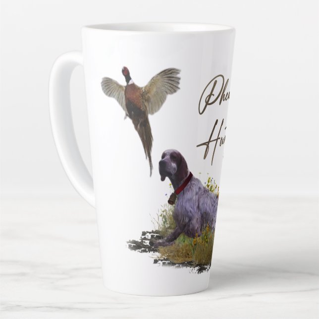 English Setter , Pheasant hunting  Latte Mug (Left Angle)