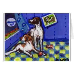 English Setter Pointers sense smiling moon