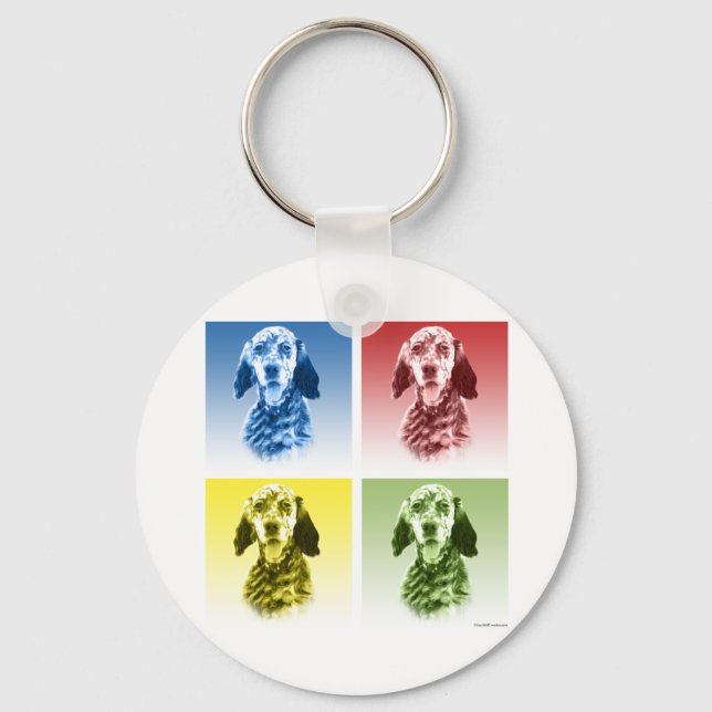 English Setter Pop Key Ring (Front)