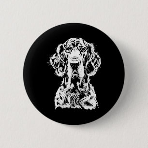 English Setter Portrait Minimalist Apparel 6 Cm Round Badge