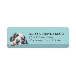 English Setter Return Address Labels