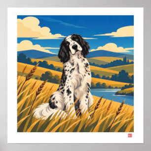 English Setter  SAVOR THE JOURNEY Art Print