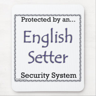 English Setter Security System Mouse Mat