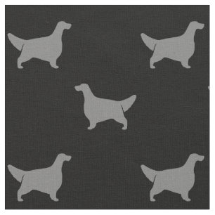English Setter Silhouettes Pattern Fabric