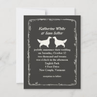 English Setter Silhouettes Wedding