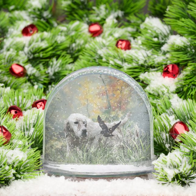 English Setter Snowglobe (Christmas)
